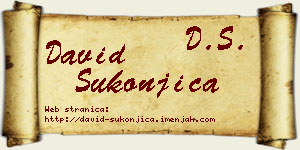 David Sukonjica vizit kartica
